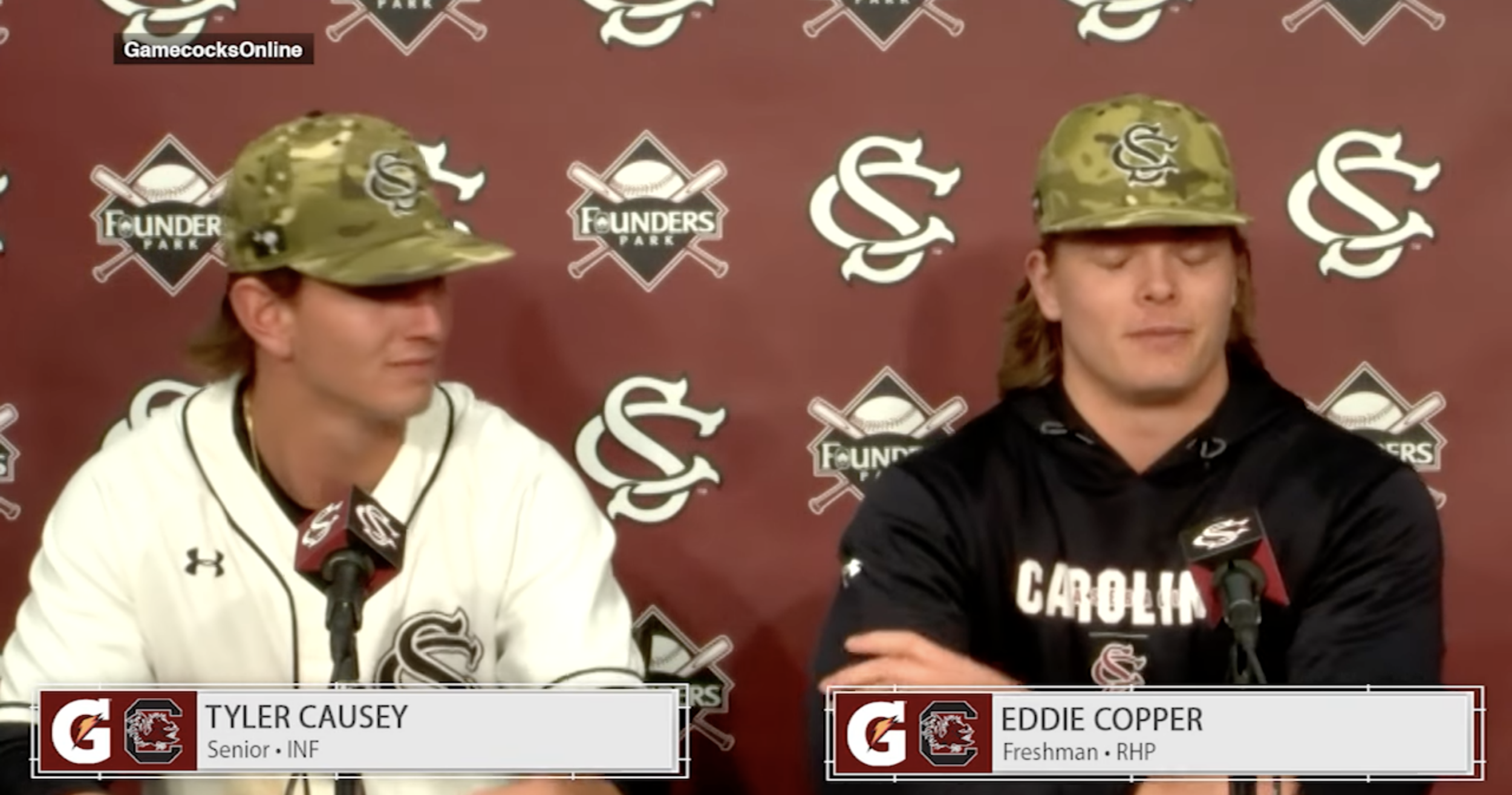Baseball PostGame News Conference: Tyler Causey and Eddie Copper - (Winthrop)