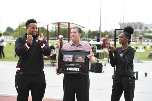 The Gamecocks honor Director of Athletic Ray Tanner for his commitment to the track & field program | April 13, 2019 | Photo by Allen Sharpe