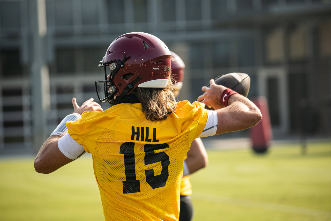 Collin Hill (15) | Wednesday, Aug. 19, 2020 | Ken & Cyndi Long Football Operations Center | Columbia, S.C. | Photos by South Carolina Athletics