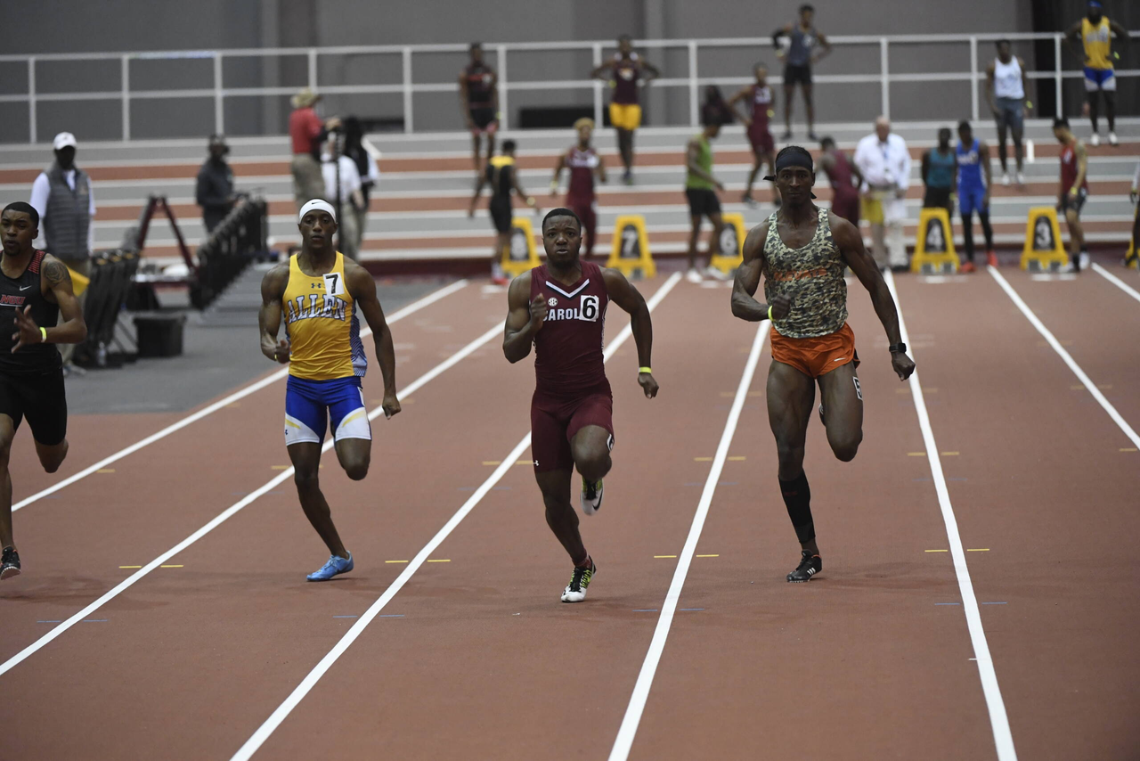 Darrell Singleton Jr. in action at the Gamecock Inaugural | Jan. 18, 2019 | Photo by Allen Sharpe