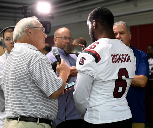 T.J. Brunson | Local Media Day | Aug. 1, 2019 | Jerri and Steve Spurrier Indoor Football Facility | Columbia, S.C.