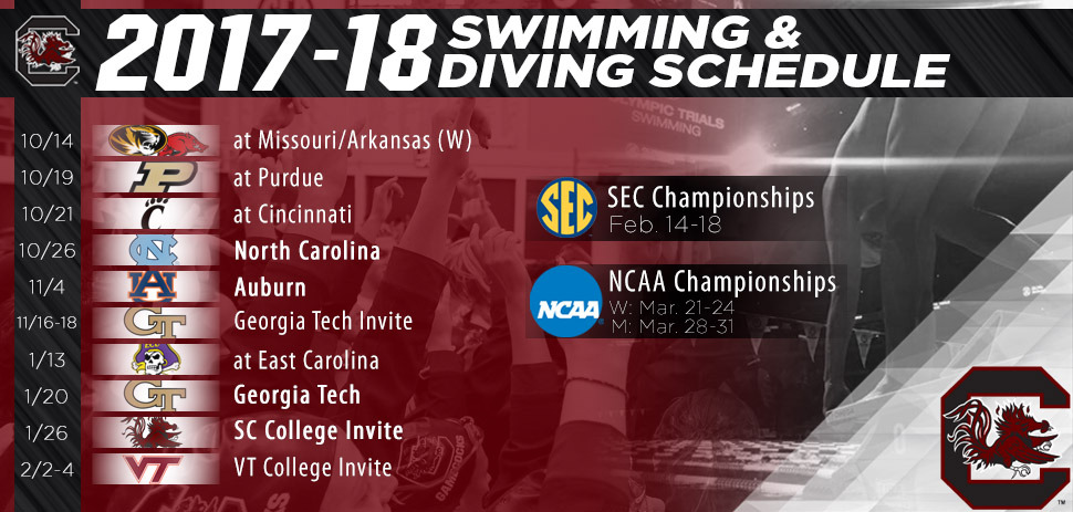 Swimming and Diving Announces 2017-18 Schedule