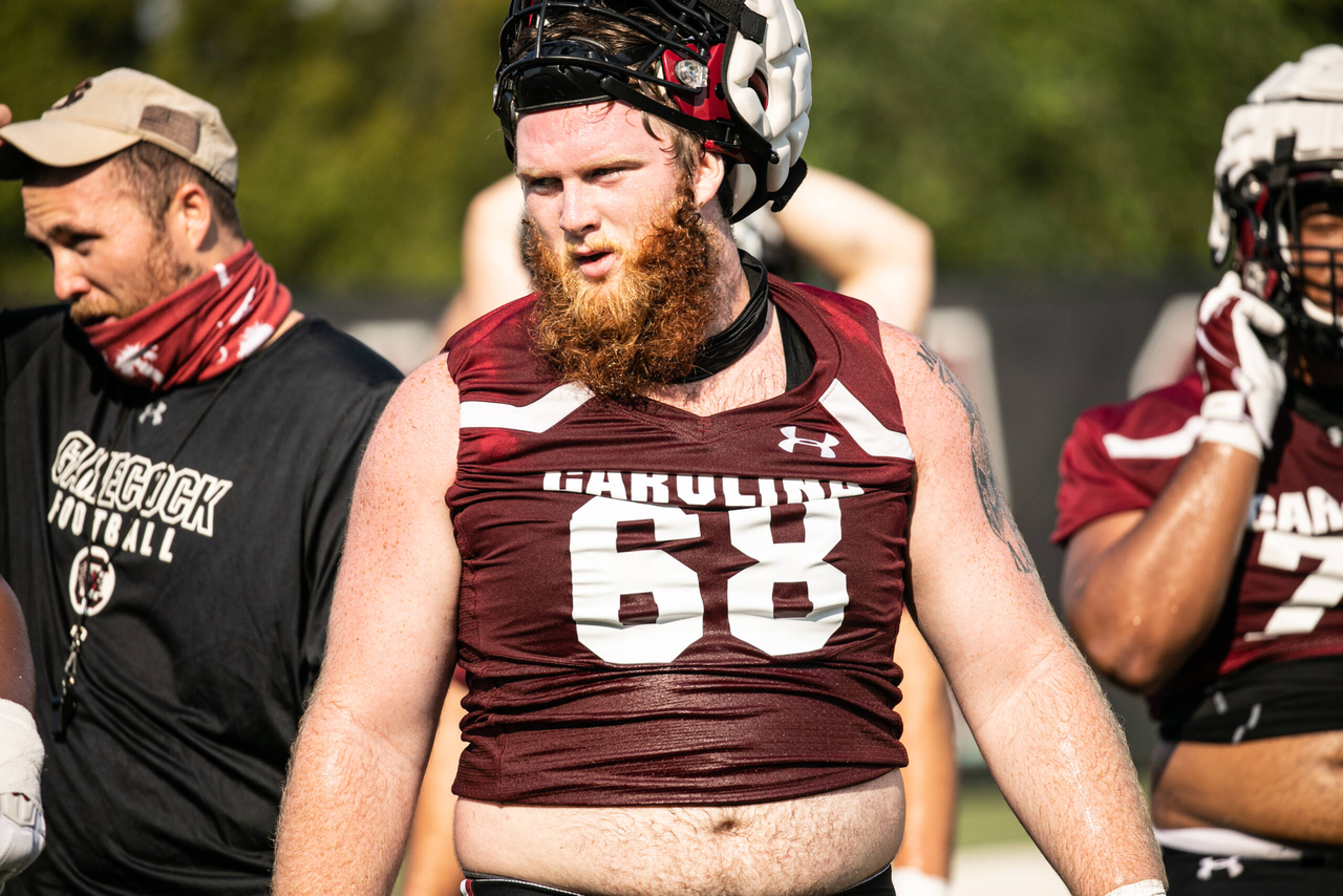 Wyatt Campbell (68) | Wednesday, Aug. 19, 2020 | Ken & Cyndi Long Football Operations Center | Columbia, S.C. | Photos by South Carolina Athletics