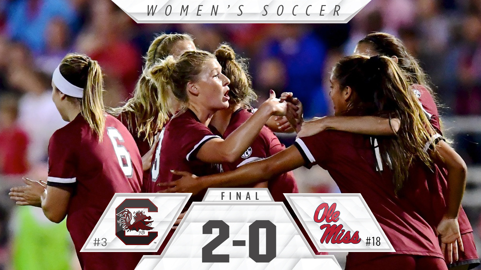 Gamecocks Blank No. 18 Ole Miss 2-0 To Remain Atop SEC Standings