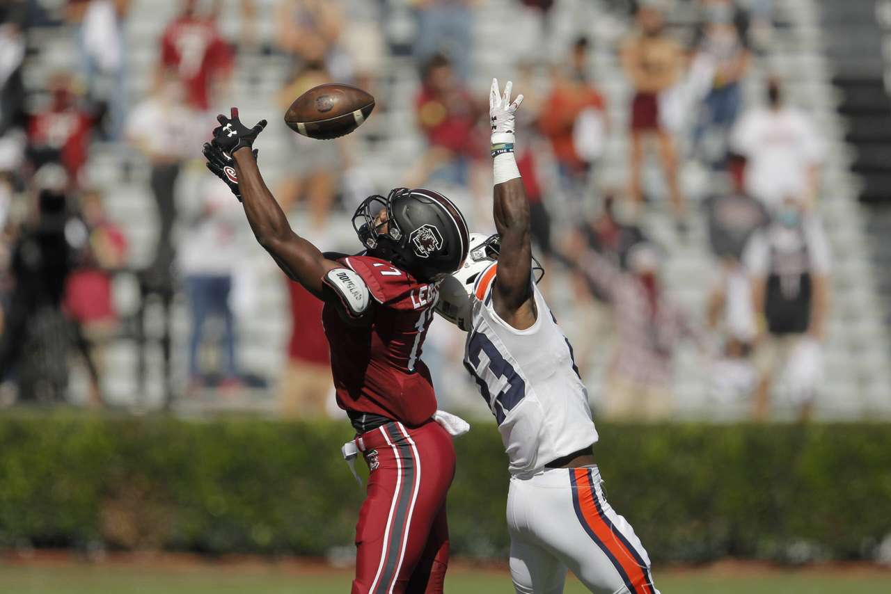 Xavier Legette vs Auburn, 10/17/2020, Williams-Brice Stadium, Photos by Travis Bell