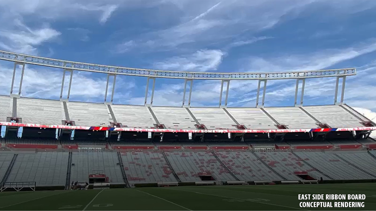 Williams-Brice Stadium East Side Ribbon Board Rendering