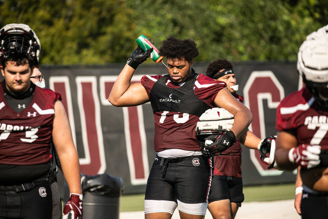 Jazston Turnetine (75) | Wednesday, Aug. 19, 2020 | Ken & Cyndi Long Football Operations Center | Columbia, S.C. | Photos by South Carolina Athletics