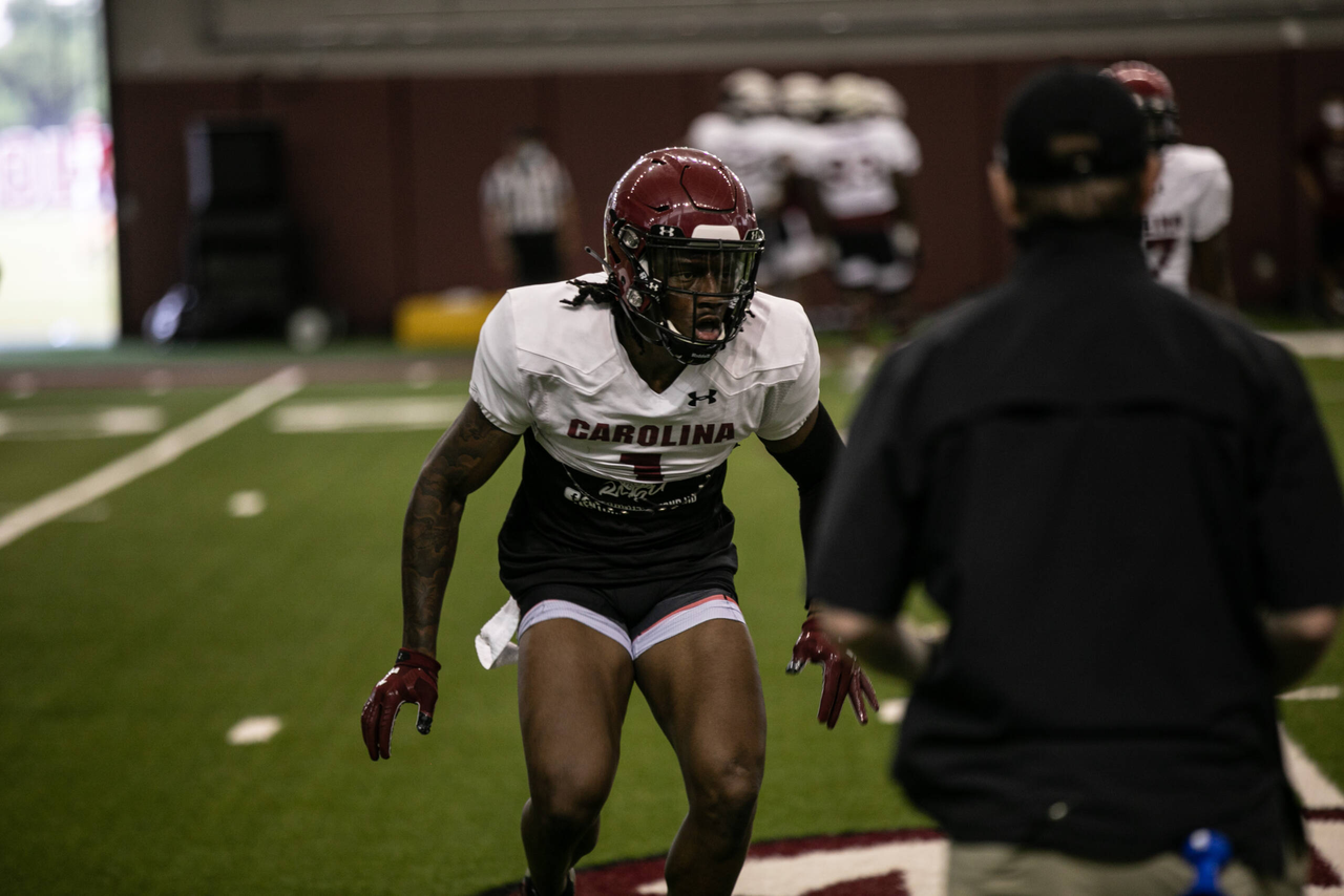Jaycee Horn (1) | Friday Aug. 21, 2020 | The Jerri and Steve Spurrier Indoor Practice Facility | Columbia, S.C. | Photos by South Carolina Athletics