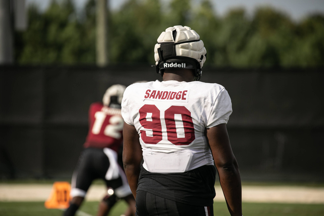 Rick Sandidge (90) | Tuesday, Sept. 15, 2020 | Ken & Cyndi Long Football Operations Center | Columbia, S.C. | Photos by South Carolina Athletics