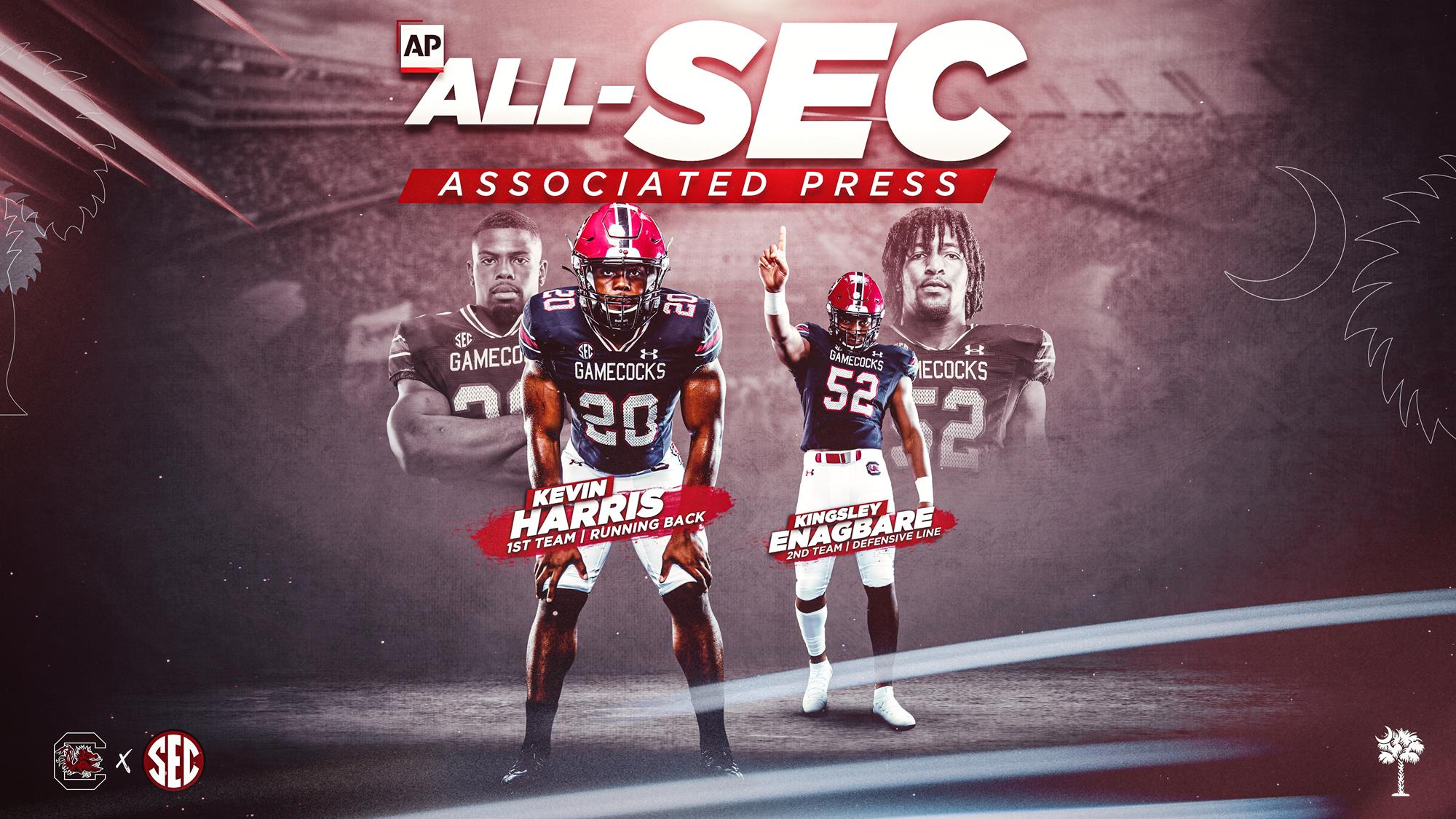 Harris, Enagbare Named to All-SEC Teams by Associated Press