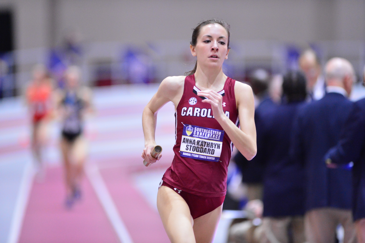Anna Kathryn Sotddard in action at the SEC Championships | Feb. 22-23 | Photo by Gunnar Rathbun