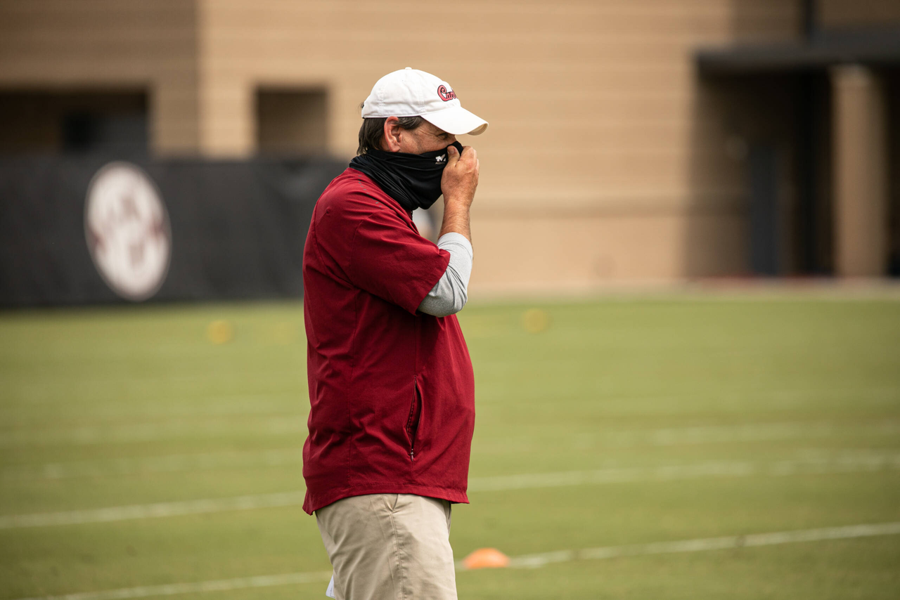 Offensive coordinator/QBs coach Mike Bobo | Saturday, Aug. 22, 2020 | Ken & Cyndi Long Football Operations Center | Columbia, S.C. | Photos by South Carolina Athletics
