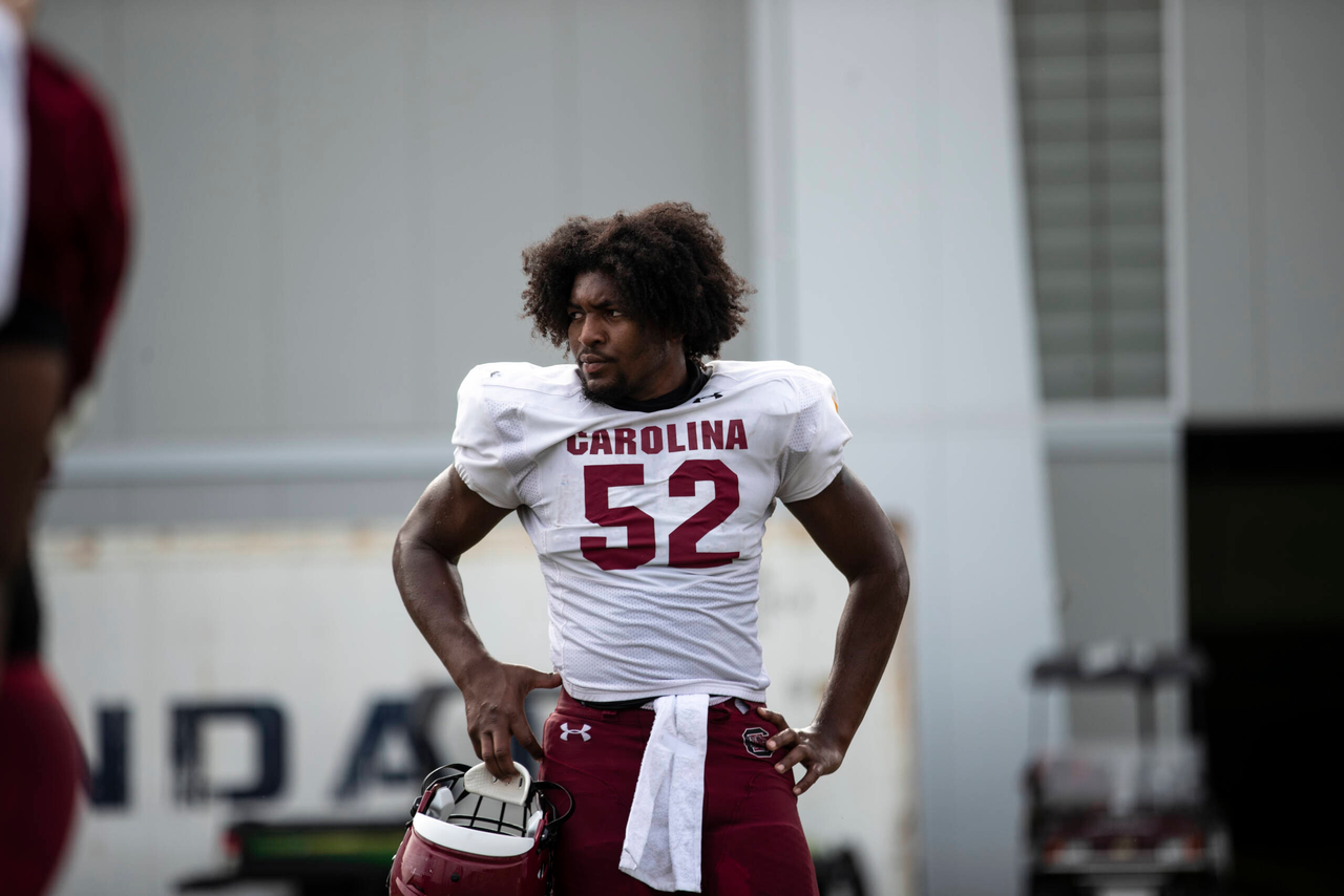 JJ Enagbare (52) | Tuesday, Sept. 1, 2020 | Ken & Cyndi Long Football Operations Center | Columbia, S.C. | Photos by South Carolina Athletics