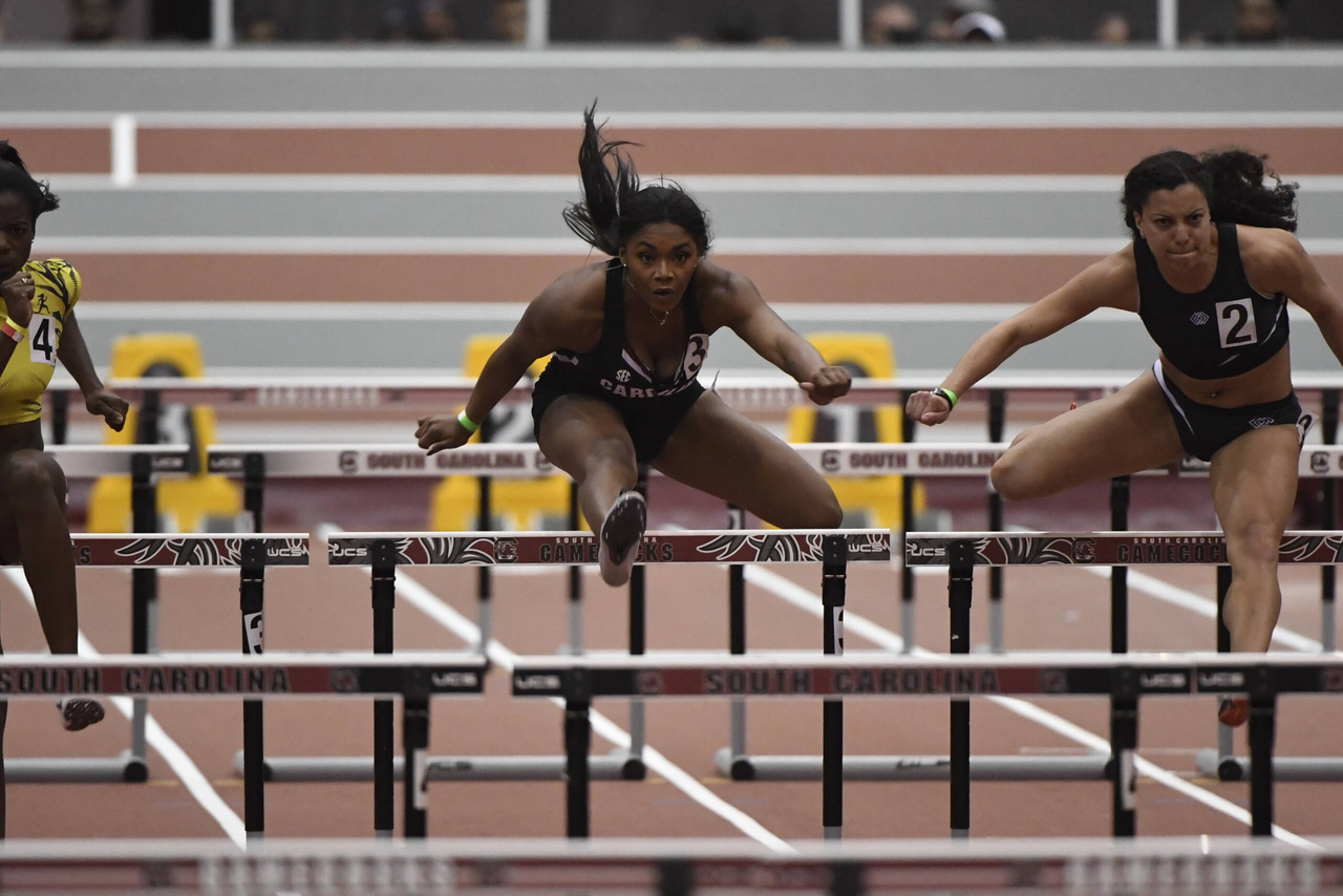 Caitlyn Little in action at the Gamecock Inaugural | Jan. 19, 2019 | Photo by Allen Sharpe