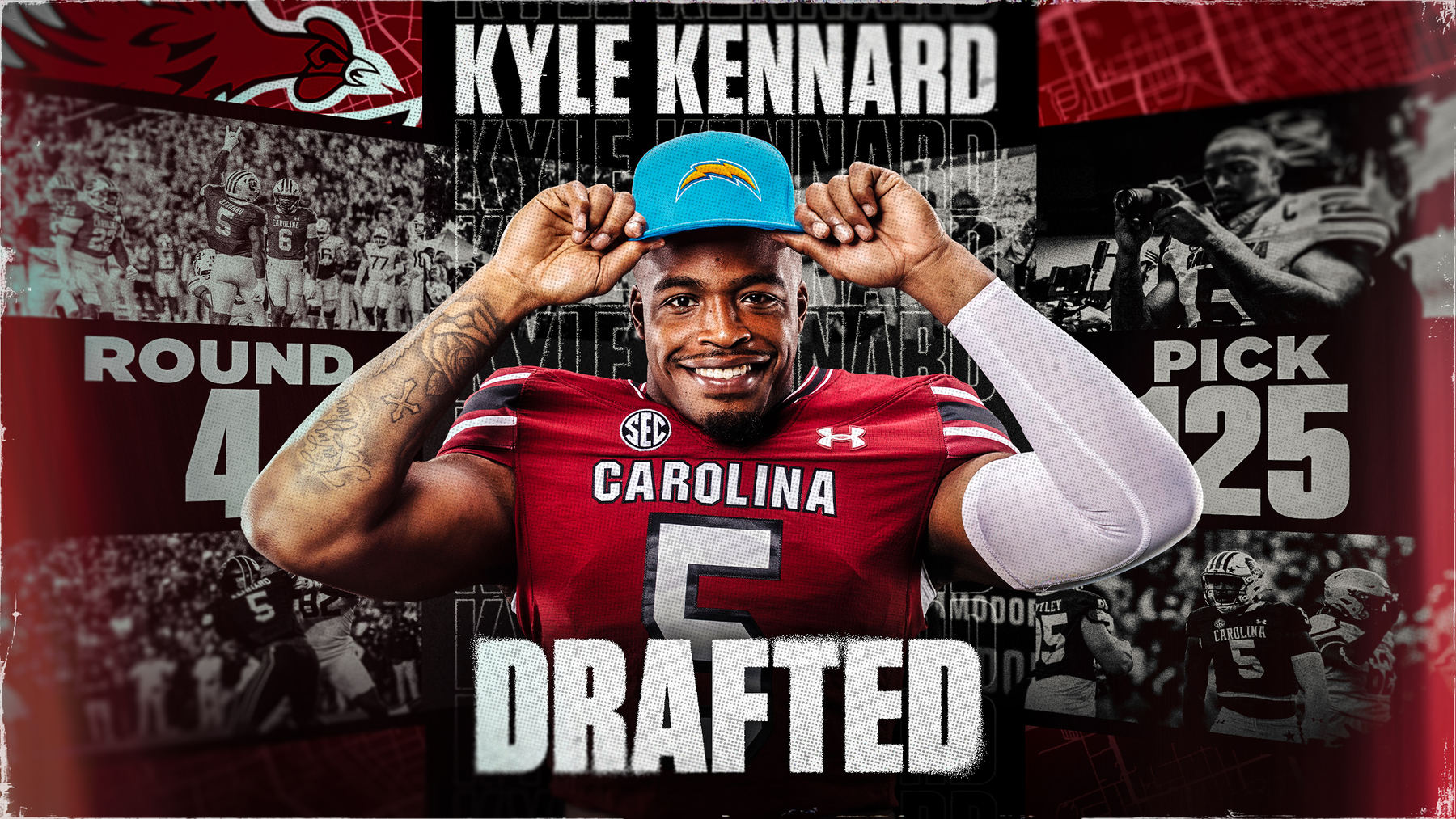 Kyle Kennard Selected by the Los Angeles Chargers in the Fourth Round of the NFL Draft