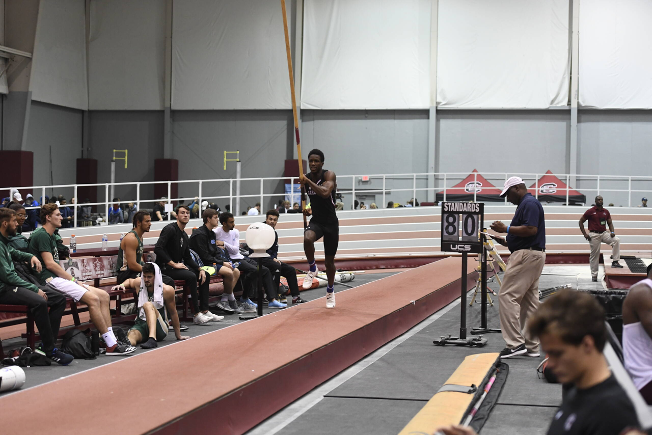 Armand Woodley in action at the Gamecock Inaugural | Jan. 19, 2019 | Photo by Jenny Dilworth