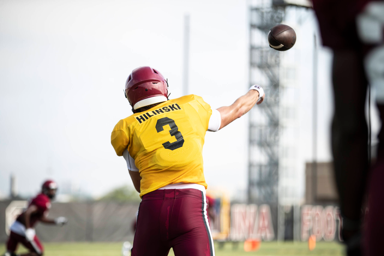 Ryan Hilinski (3) | Tuesday, Sept. 1, 2020 | Ken & Cyndi Long Football Operations Center | Columbia, S.C. | Photos by South Carolina Athletics
