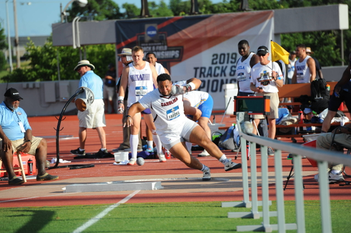 Eric Favors in action at the 2019 NCAA Outdoor Championships | June 5-8, 2019 | Photos by Cheryl Treworgy