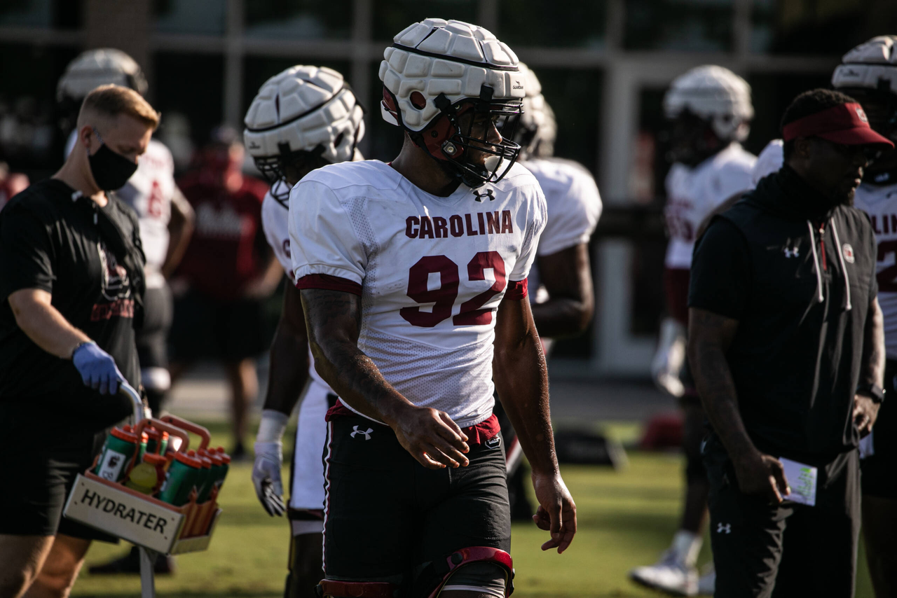 Tyreek Johnson (92) | Thursday, Aug. 27, 2020 | Ken & Cyndi Long Football Operations Center | Columbia, S.C. | Photos by South Carolina Athletics