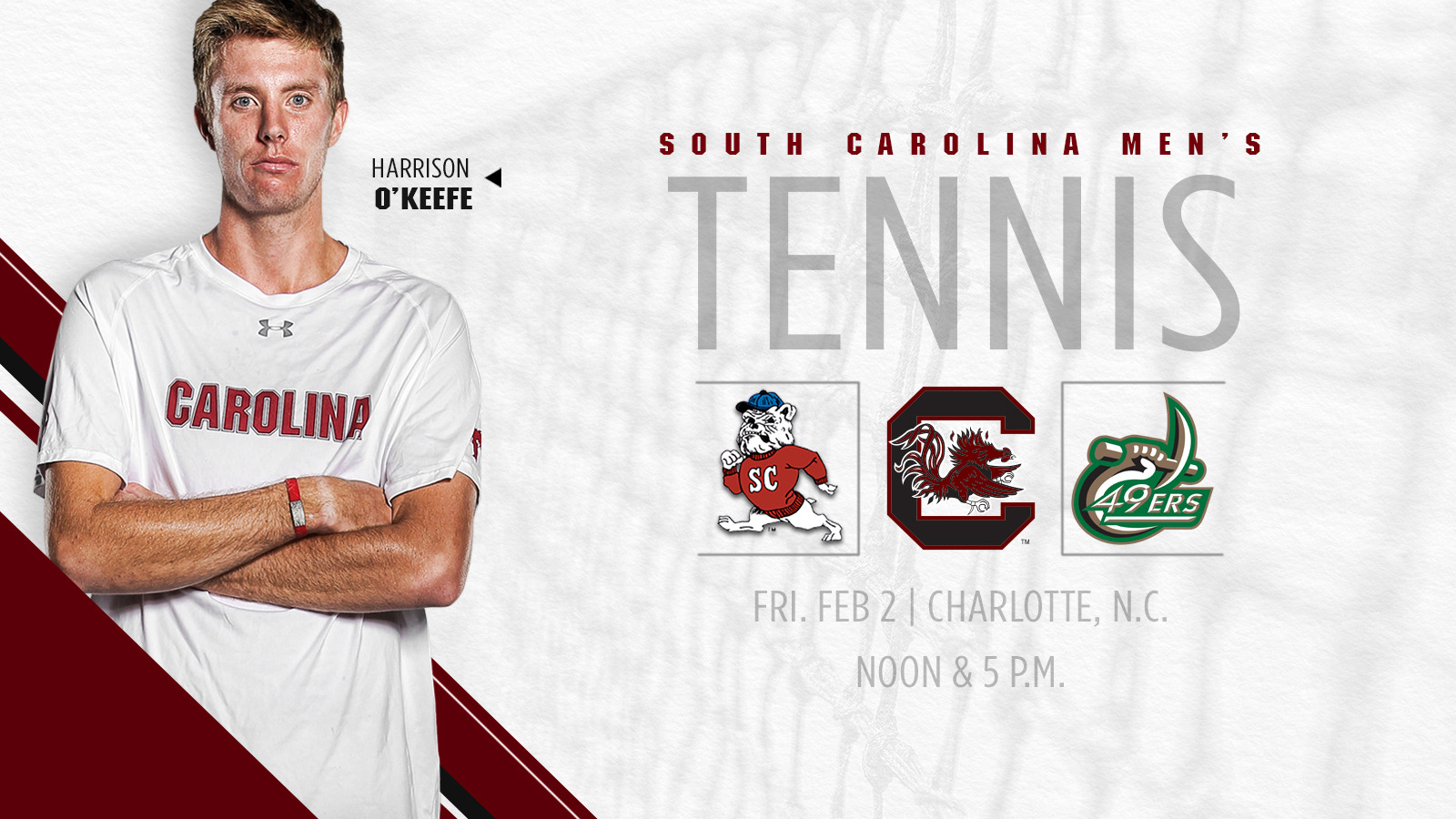 Men's Tennis Heads to Charlotte for Doubleheader