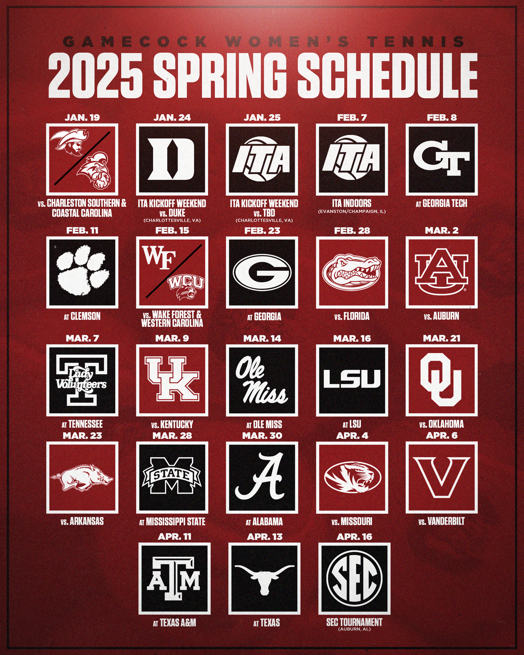 Women’s Tennis Announces 2025 Spring Schedule