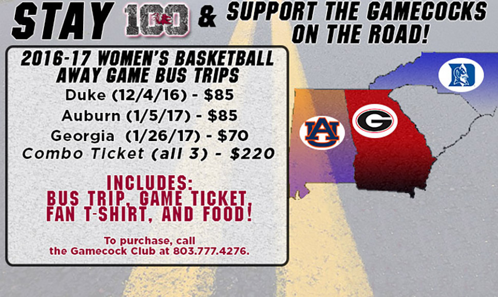 Women's Basketball Announces Three Bus Trips for 2016-17