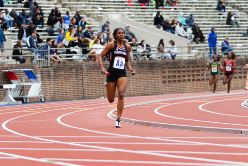 Aliyah Abrams in action at the 125th Penn Relays | Photo by Charles Revelle | April 25, 2019
