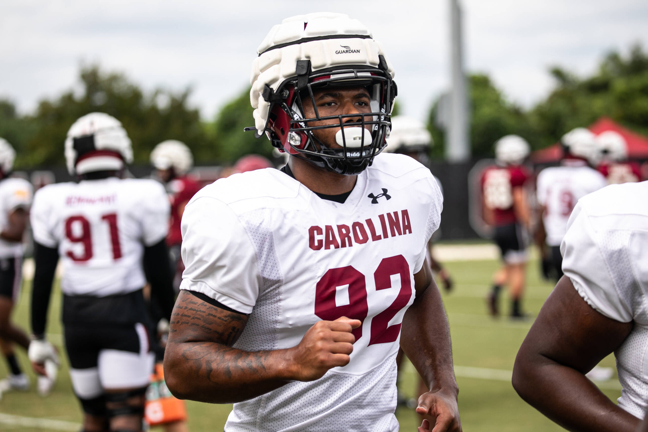 Tyreek Johnson (92) | Saturday, Aug. 22, 2020 | Ken & Cyndi Long Football Operations Center | Columbia, S.C. | Photos by South Carolina Athletics