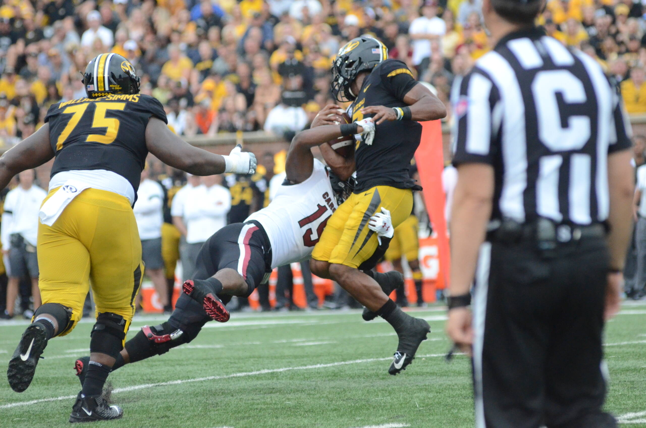 Aaron Sterling (15) at Missouri (Sept. 21, 2019)