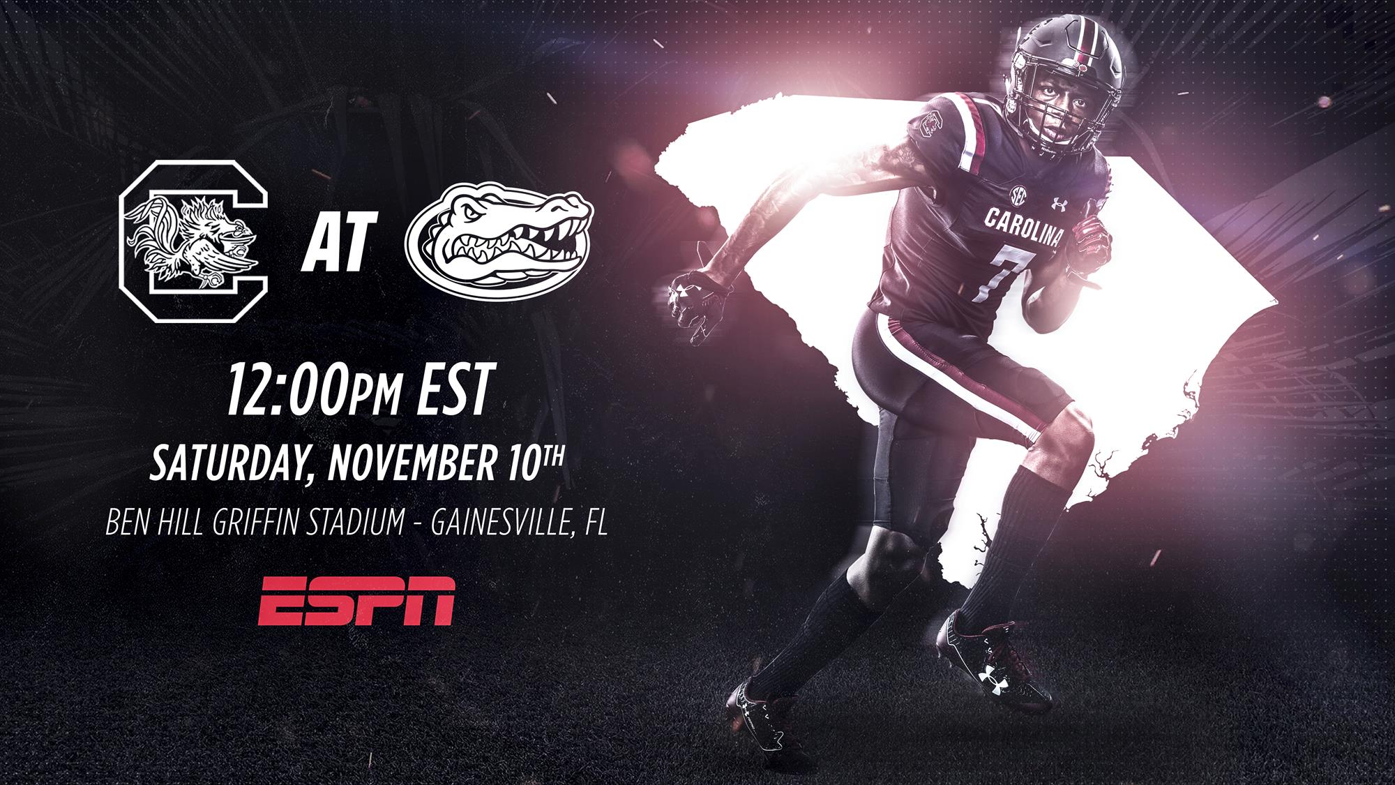 Gamecocks Travel to The Swamp For Noon Battle