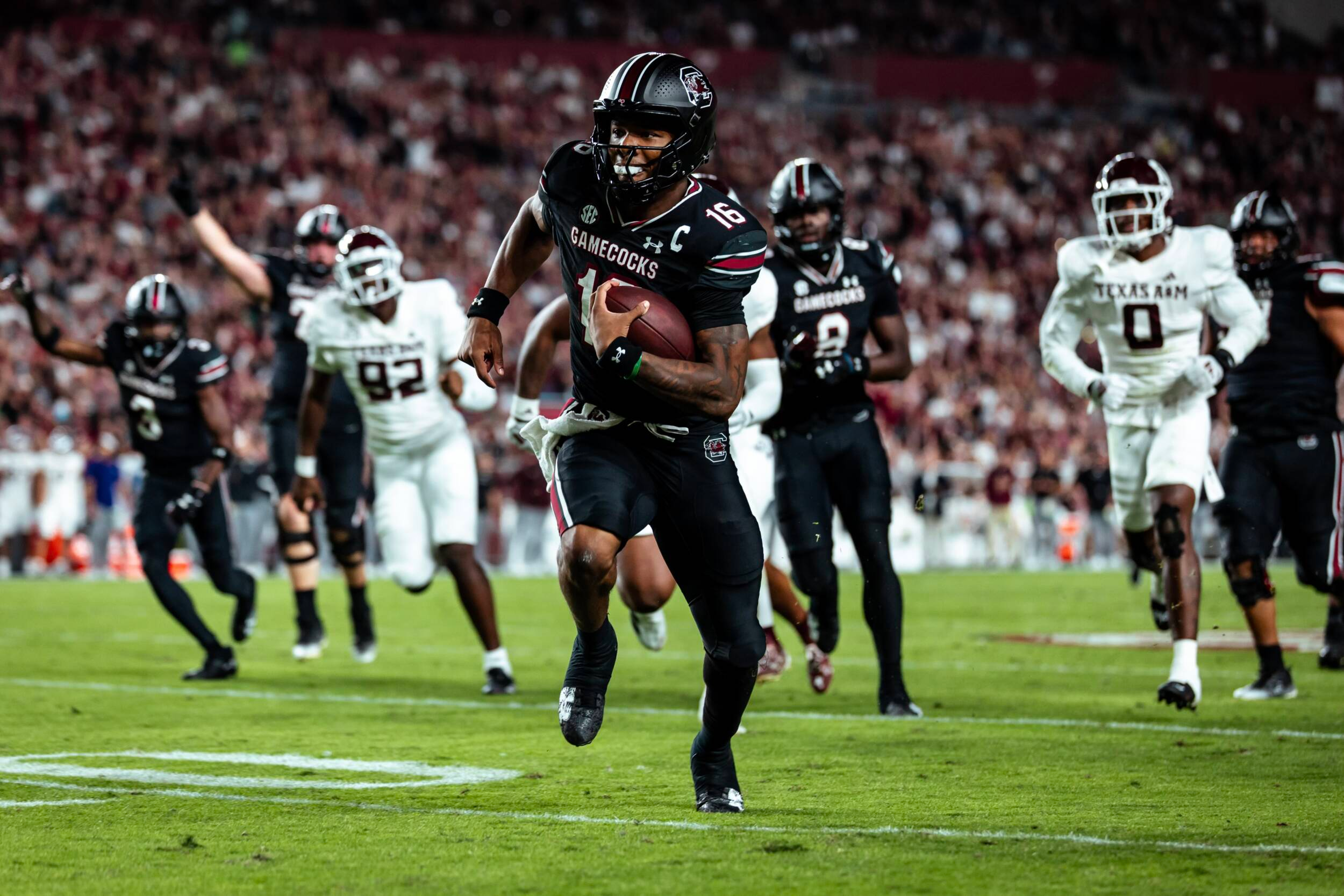 Football Runs Past No. 10 Texas A&M, 44-20