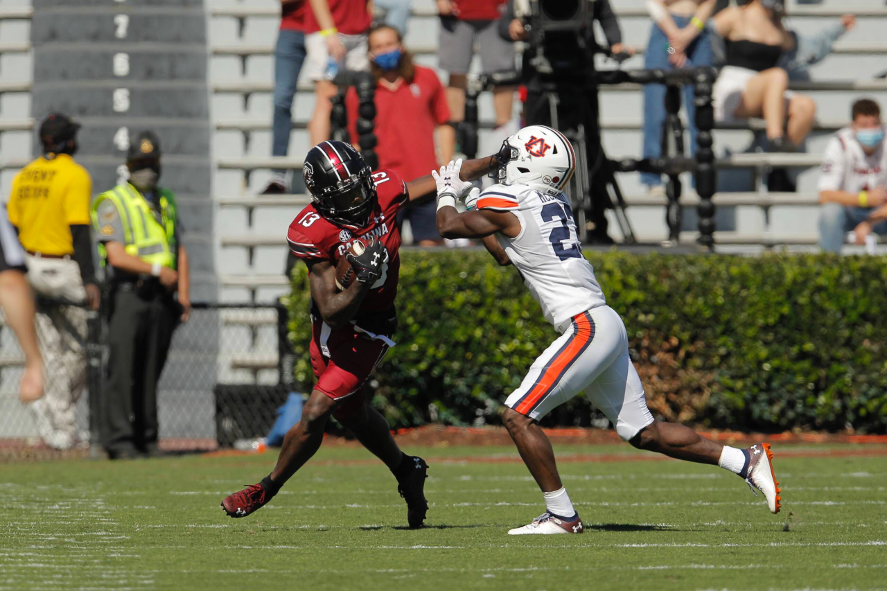Shi Smith vs Auburn, 10/17/2020, Williams-Brice Stadium, Photos by Travis Bell