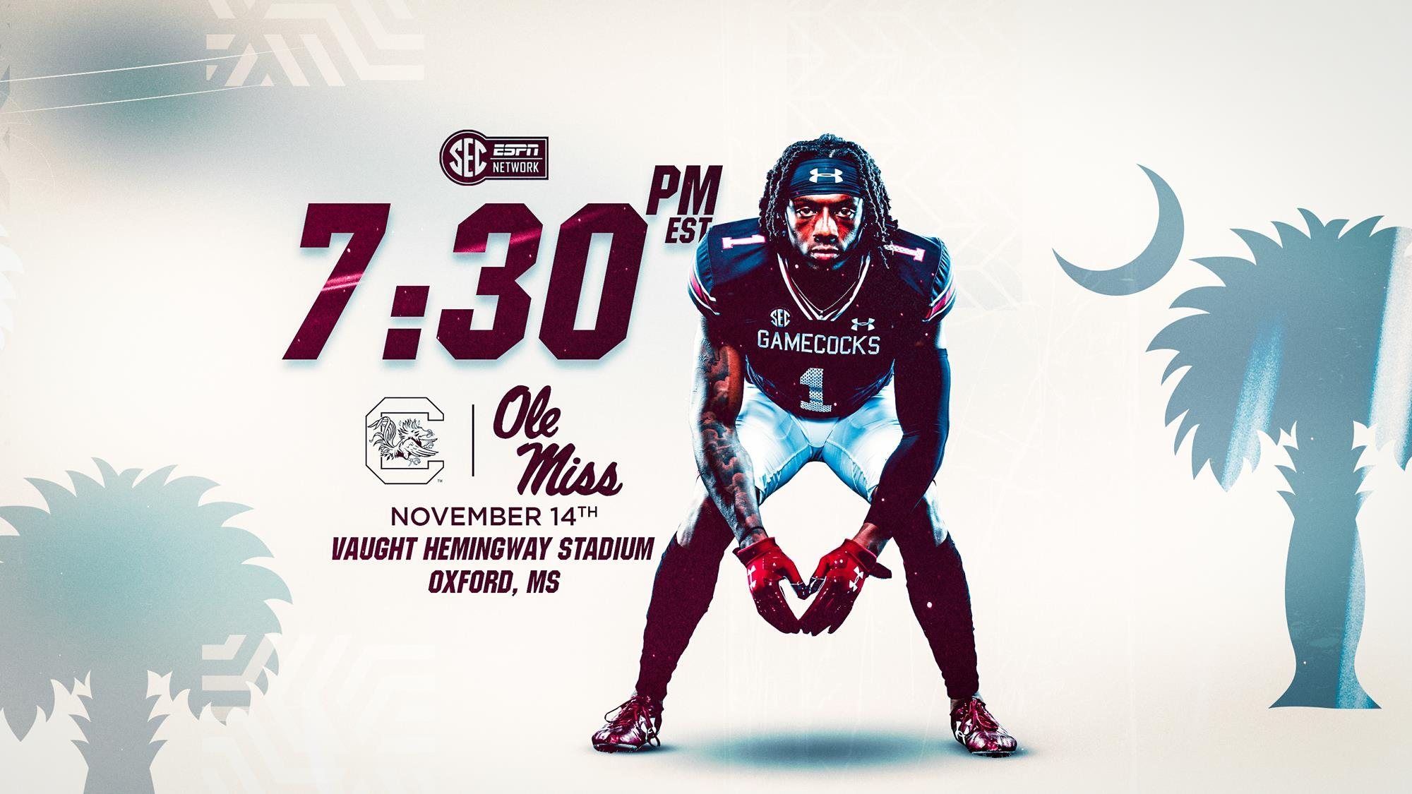 Gamecocks Travel to Oxford to Face Ole Miss Saturday, Nov. 14