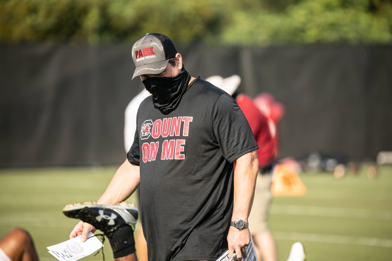 Head coach Will Muschamp | Wednesday, Aug. 19, 2020 | Ken & Cyndi Long Football Operations Center | Columbia, S.C. | Photos by South Carolina Athletics