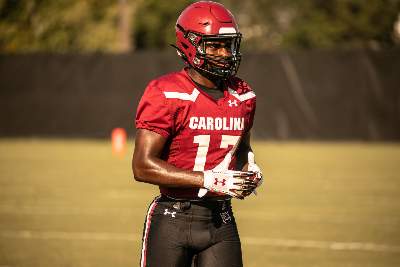 Xavier Legette (17) | Thursday, Sept. 3, 2020 | Ken & Cyndi Long Football Operations Center | Columbia, S.C. | Photos by South Carolina Athletics