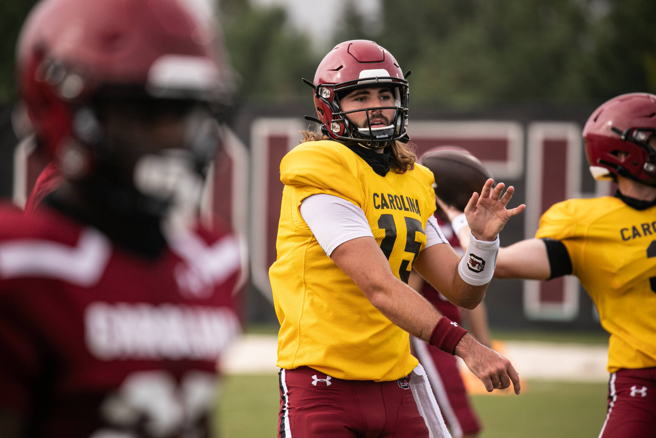 Collin Hill (15) | Monday, Aug. 24, 2020 | Ken & Cyndi Long Football Operations Center | Columbia, S.C. | Photos by South Carolina Athletics