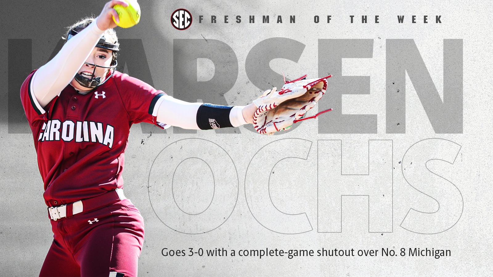 Ochs Named SEC Freshman Of The Week