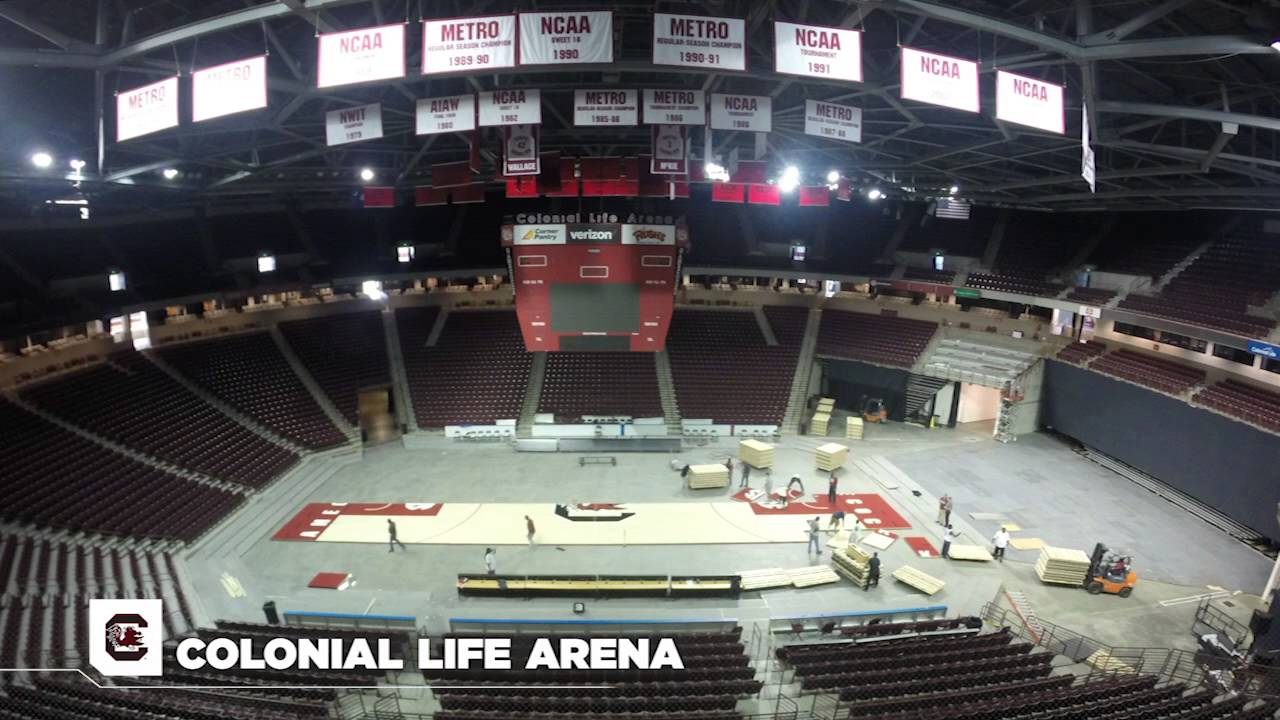 TIME LAPSE: New Court Installed at Colonial Life Arena