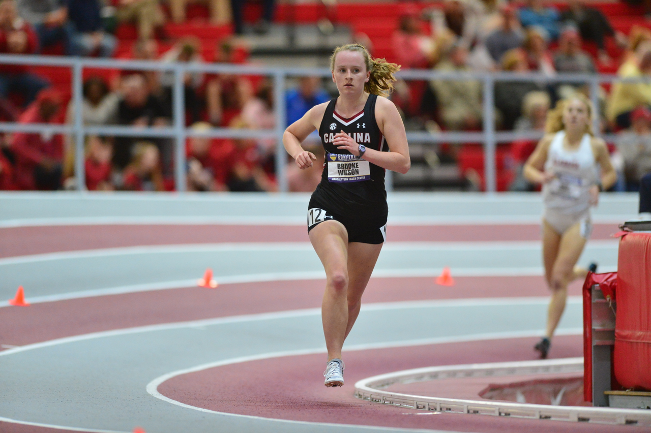Brooke Wilson in action at the SEC Championships | Feb. 22-23 | Photo by Gunnar Rathbun