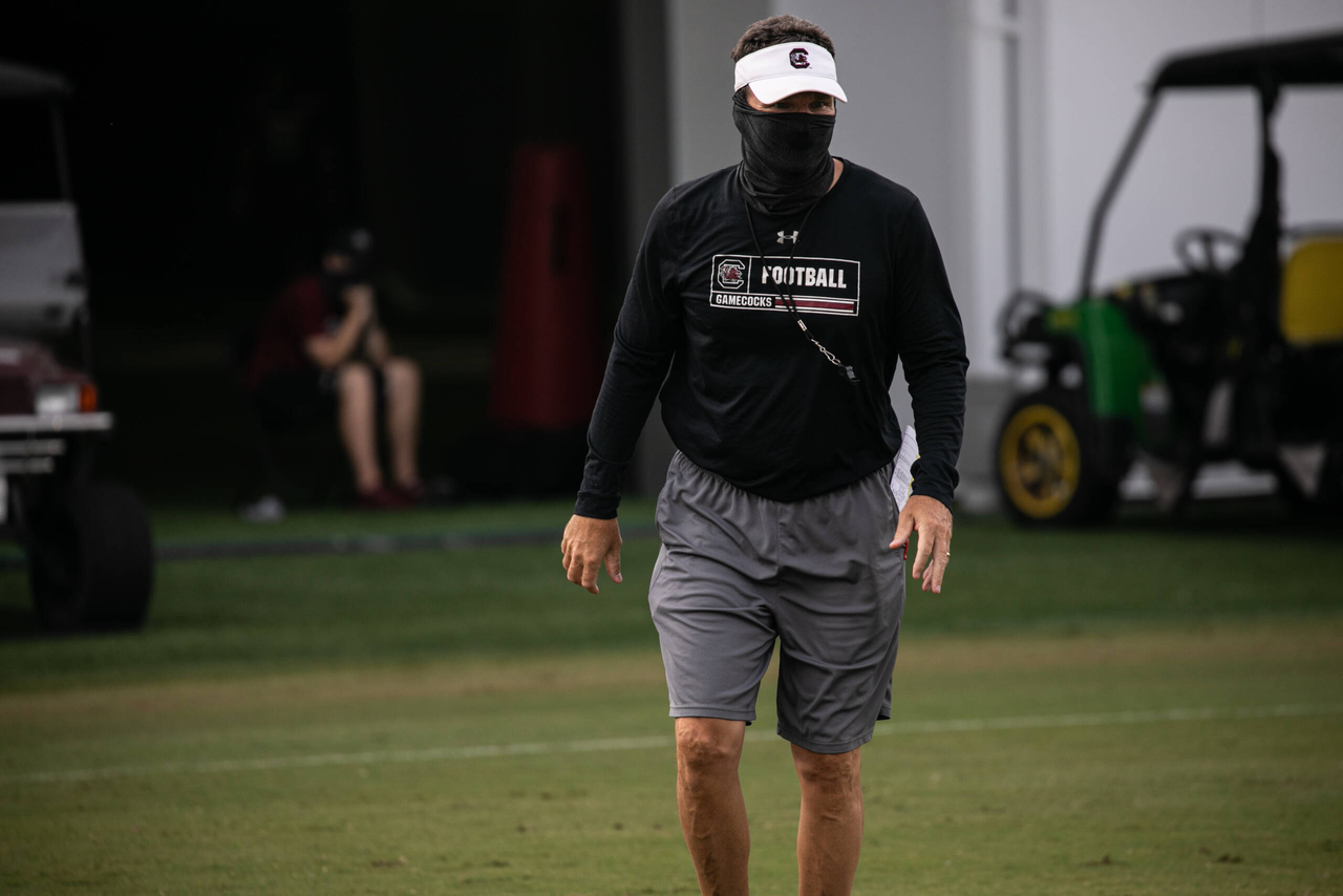 Tight ends coach Bobby Bentley | Monday, Aug. 24, 2020 | Ken & Cyndi Long Football Operations Center | Columbia, S.C. | Photos by South Carolina Athletics