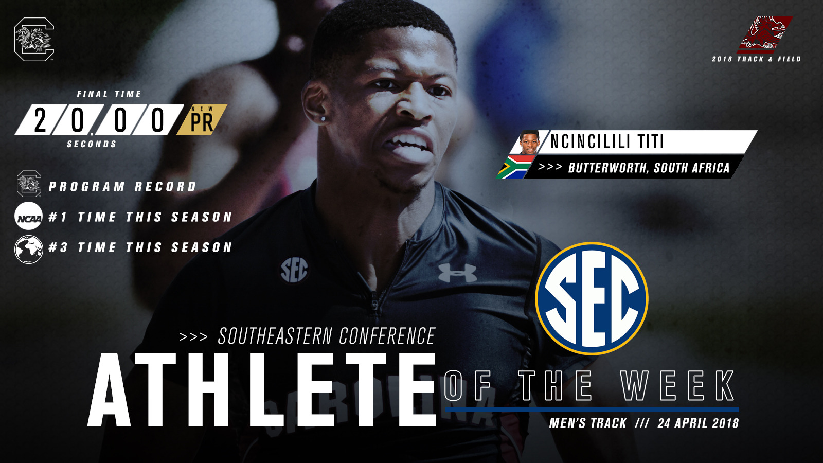 Titi Collects SEC Runner of the Week Laurels