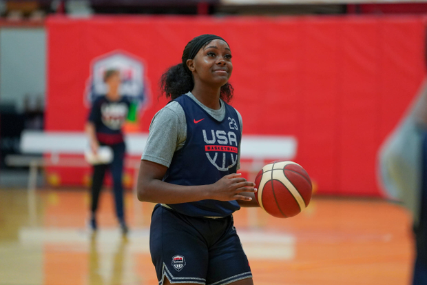 Raven Johnson at USA Basketball AmeriCup Trials