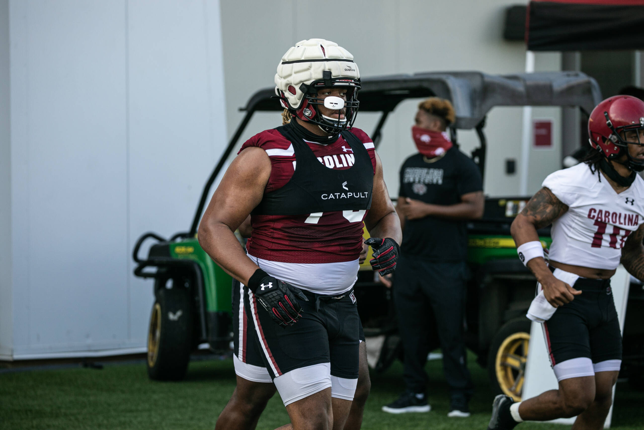 Jazston Turnetine (75) | Wednesday, Aug. 19, 2020 | Ken & Cyndi Long Football Operations Center | Columbia, S.C. | Photos by South Carolina Athletics
