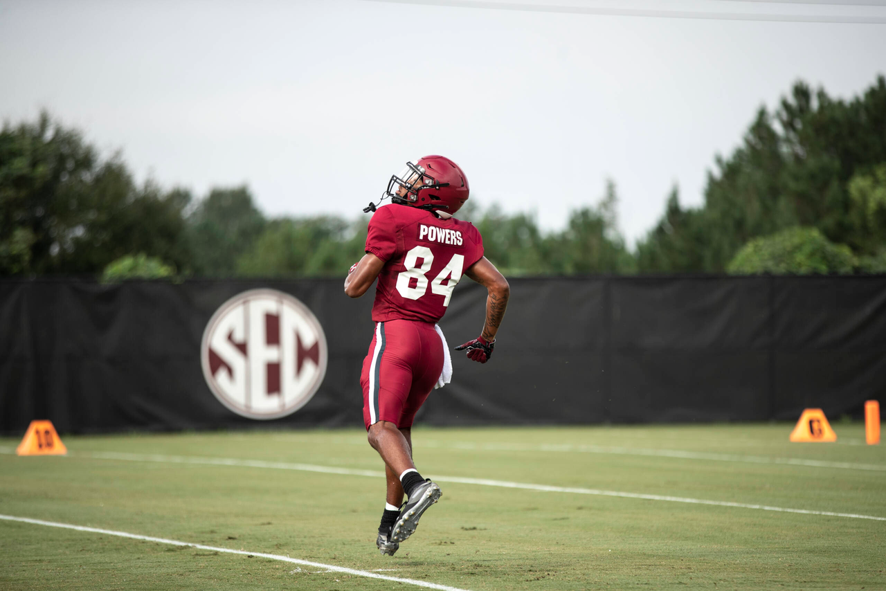 Rico Powers (84) | Tuesday, Sept. 1, 2020 | Ken & Cyndi Long Football Operations Center | Columbia, S.C. | Photos by South Carolina Athletics