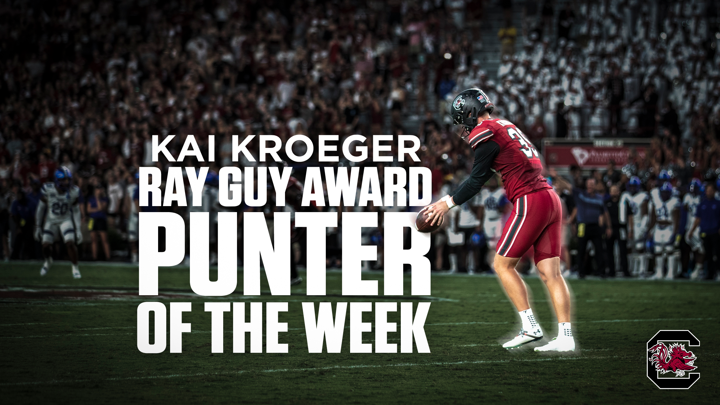 Kai Kroeger Named Ray Guy Award National Punter of the Week