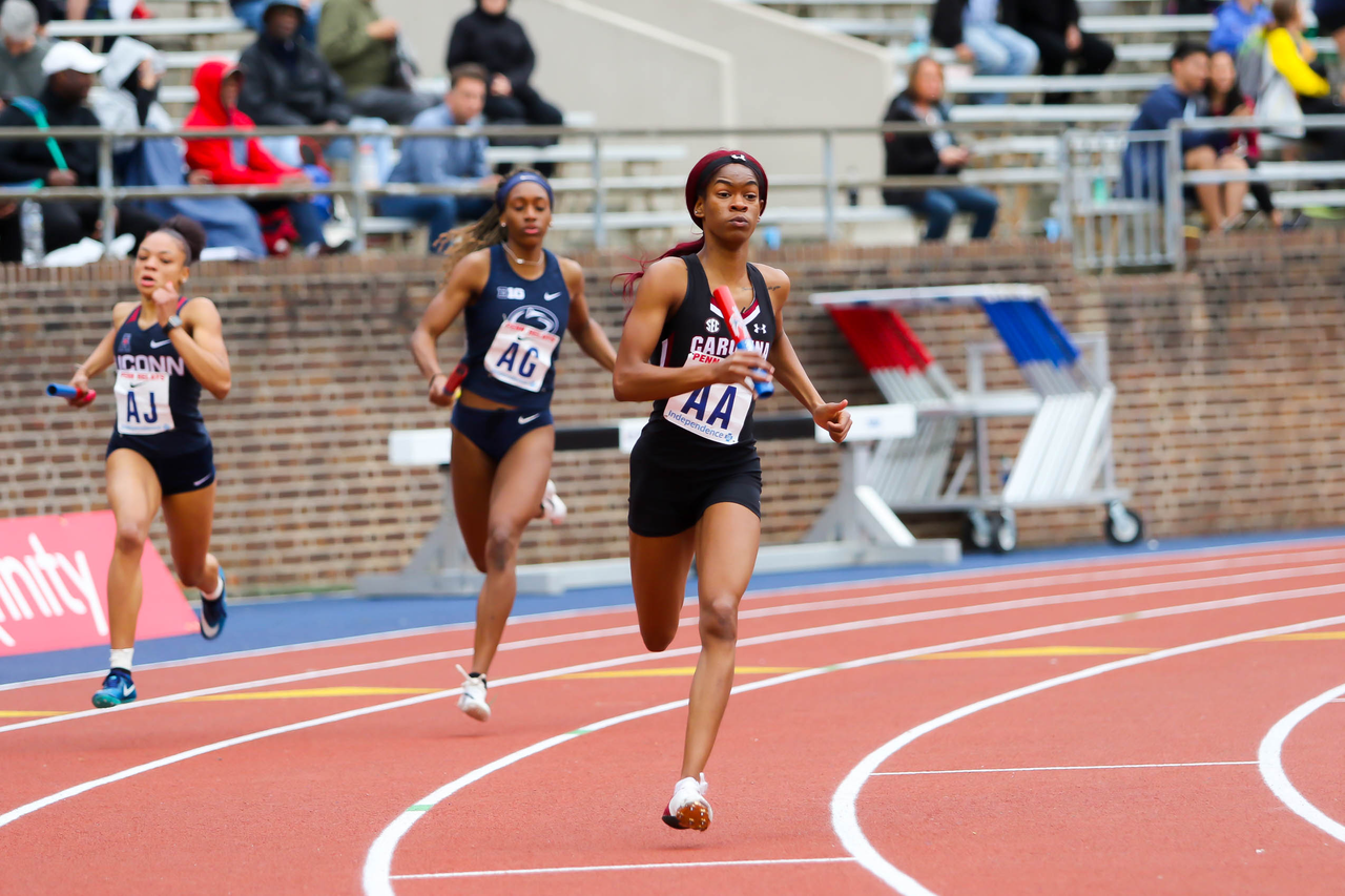 Davis in action at the 125th Penn Relays | Photo by Charles Revelle | April 25, 2019
