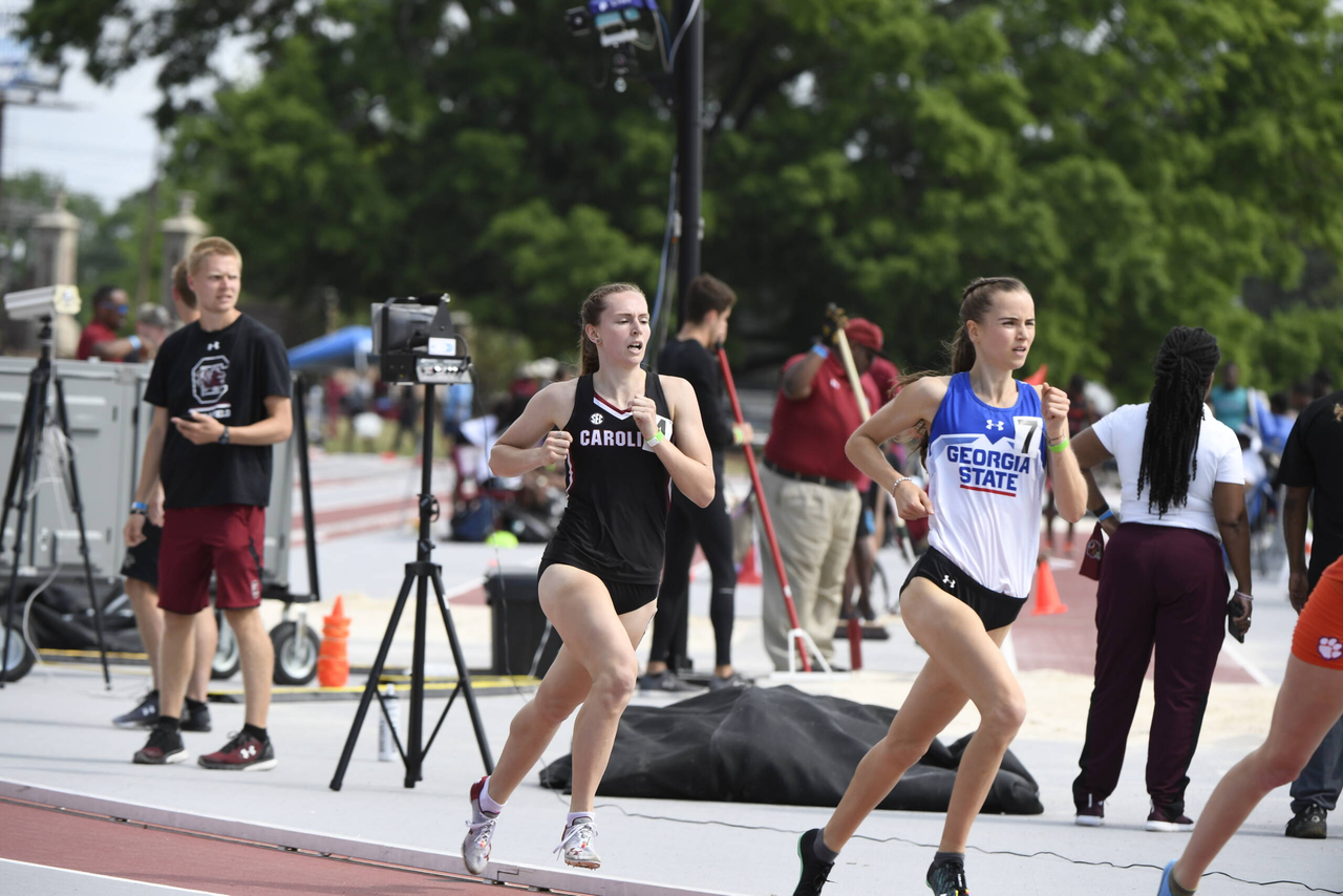 Allie Mueller in action at the 2019 Gamecock Invitational | April 13, 2019 | Photo by Allen Sharpe