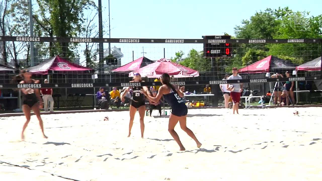 HIGHLIGHTS: Beach Volleyball vs. UNC Wilmington — 4/17/16