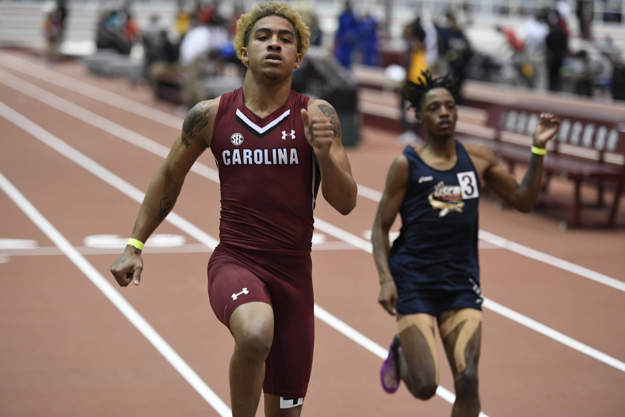 Carlos Wilson in action at the Gamecock Inaugural | Jan. 18, 2019 | Photo by Allen Sharpe