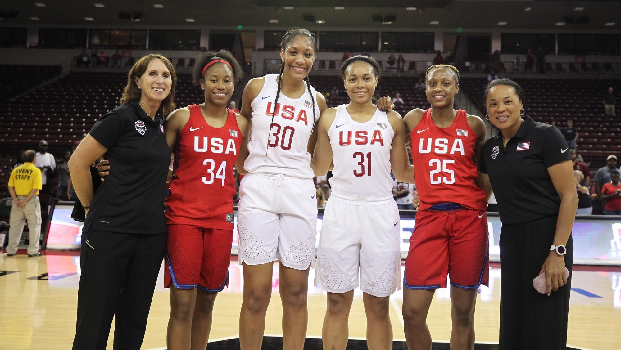 Gamecocks Combine for 40 points in USA Basketball Exhibition